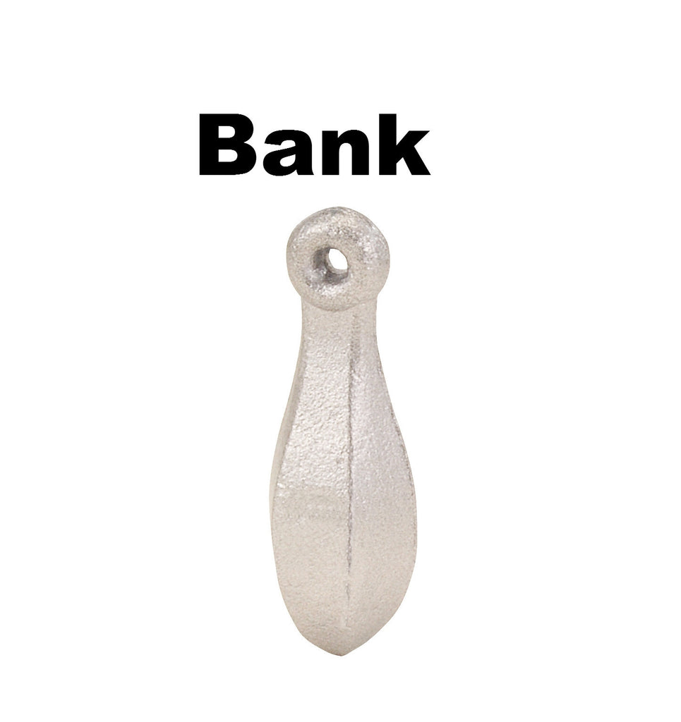 100 Pack 1-Ounce Bank Sinkers – Lead Fishing Weights – Made In USA – Free Shipping
