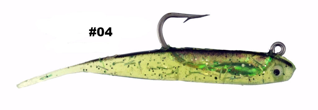 dichroic glass fishing lures H&H Minnow Double Rigs 3