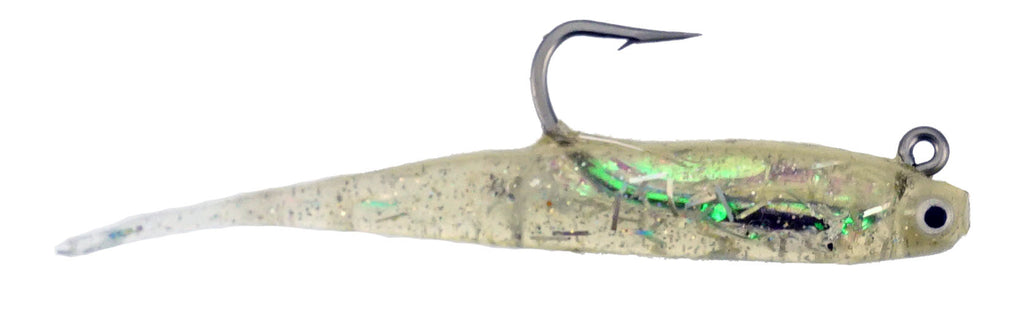 H&H Glass Minnow Double Rig - 4.5in 1/4oz Silver Shiner - GMDR14-201