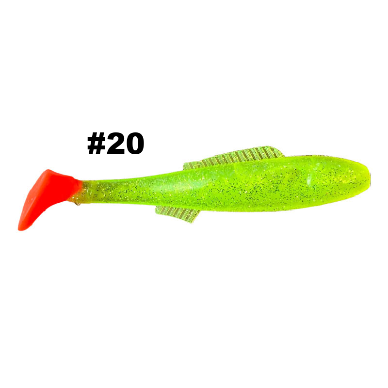 K.P XO Minnow 5,5" V Tail No Action XL Gummiköder 5 Stück Vertikal Pelagisch