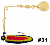 Cajun Grub & Split Tail Spins - Gold - H&H Lure Company