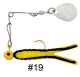 Cajun Grub & Split Tail Spins - Nickel - H&H Lure Company