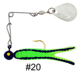 Cajun Grub & Split Tail Spins - Nickel - H&H Lure Company