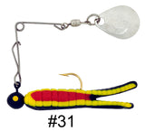 Cajun Grub & Split Tail Spins - Nickel - H&H Lure Company