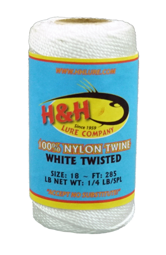 1 lb. Twisted Nylon Twine - Green / White– H&H Lure Company