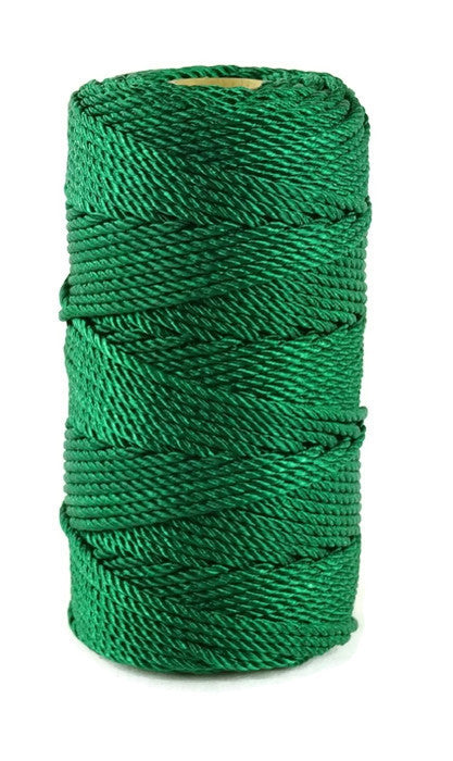 1/4 lb. Braided Nylon Twine - Green / White– H&H Lure Company
