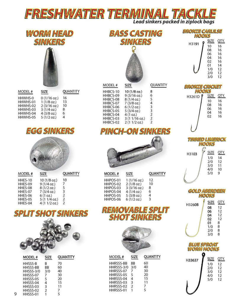 Bass Casting Sinkers– H&H Lure Company