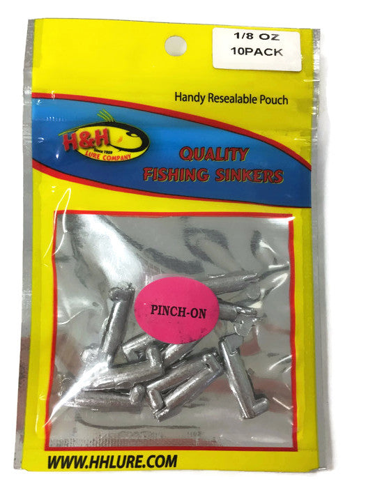 Pinch-On Sinkers– H&H Lure Company