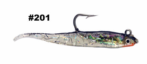 Glass Minnow Double Rig Fishing Lure, 1/4 oz