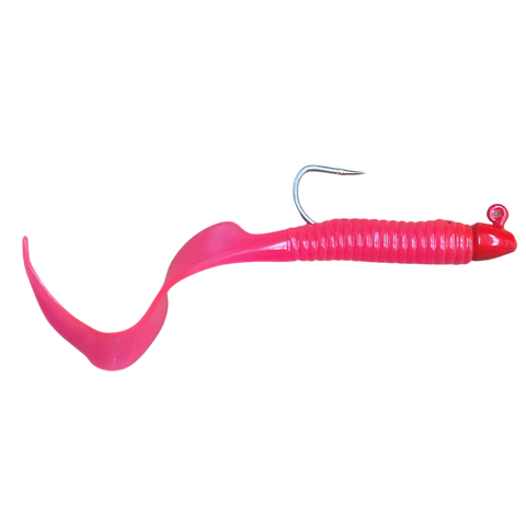 connecticut fishing lure companies 8" Giant Curl Tail Jig Rigged with King Cocahoe Jig Head– H&H Lure Company