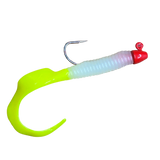 8" Giant Curl Tail Jig Rigged with King Cocahoe Jig Head - H&H Lure Company