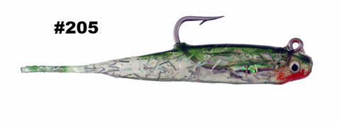 H&H Glass Minnow Double Rig - 4.5in 1/4oz Soldier Shad - GMDR14-205