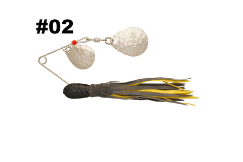 company fishing lure H&H Original Spinner Lure #47 (Orange+Brown/Chart/Orange) / Single Willow Leaf