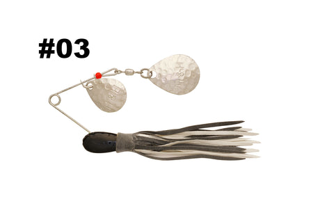 H&H Original Spinner Lure #03 (Black+Black/White) / Double Spinner