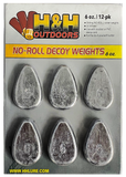No-Roll (Almond) Decoy Weights - H&H Lure Company