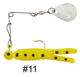 Cajun Grub & Split Tail Spins - Nickel - H&H Lure Company