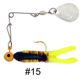 Cajun Grub & Split Tail Spins - Nickel - H&H Lure Company