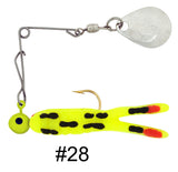 Cajun Grub & Split Tail Spins - Nickel - H&H Lure Company