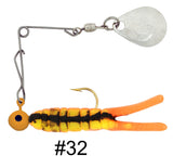 Cajun Grub & Split Tail Spins - Nickel - H&H Lure Company