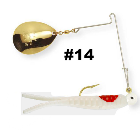 beetle spin fishing lures Sparkle Beetle Jig Spin 1/4oz / 14 (White)