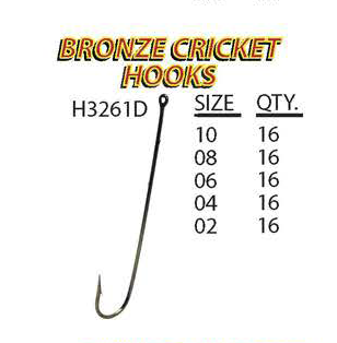 best size fishing hook for live crickets Cricket Hooks 4 / 16