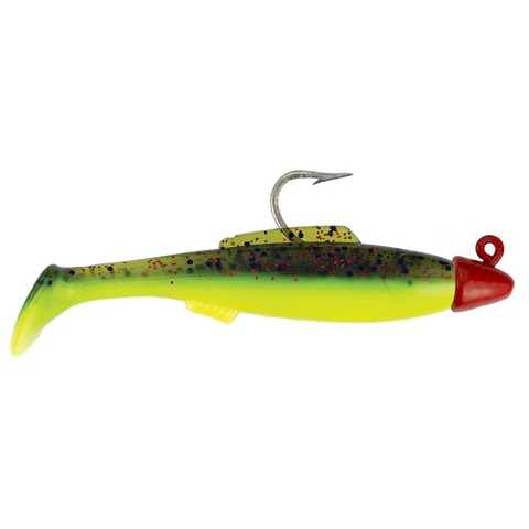 H&H Kcmj1-50 King Cocahow Minnow Jig 6in 1oz Glow/Chartreuse Tail Lure