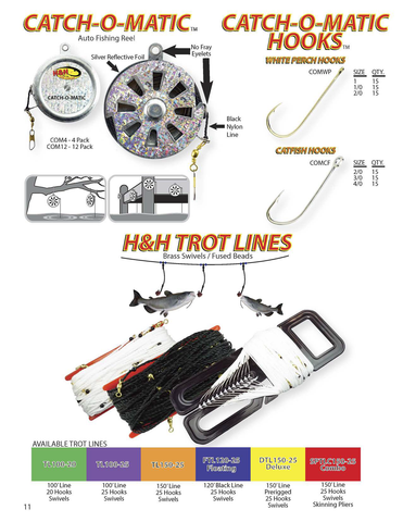 釣り仕掛け・仕掛け用品 Carron Jetstream Line 10/11 floating Floating Trot Line 120'-25– H&H Lure Company