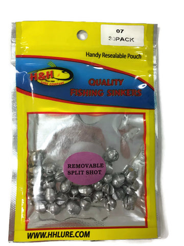 Removable Split Shot Sinkers– H&H Lure Company