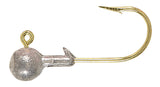 Round Jig Heads Gold Hook (1/16 oz - 1/2 oz) - H&H Lure Company
