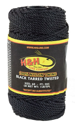 1 lb. Black Tarred Twisted Twine - H&H Lure Company