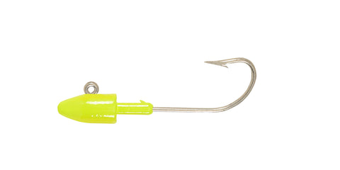 Glow In The Dark Bullet Jig Head – 8oz Saltwater Fishing Jig With 10/0 Hook